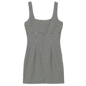 DIVIDED H&M Houndstooth Black and White Medium Sleeveless Dress NWT